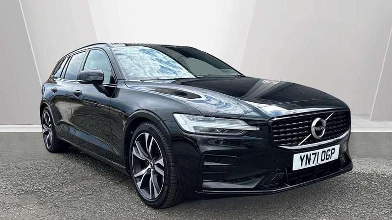 Black Used 2021 Volvo V60 R-Design Estate | £25,199 (Fair price) - Image 1/4