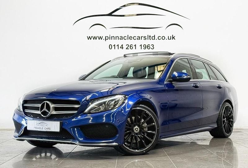 Blue Used 2017 Mercedes C220 AMG Line Premium Plus Estate | £13,950 (A bit pricey) - Image 1/4