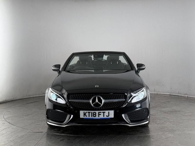 Used Mercedes C250 AMG line 204 HP (150 kW) 2018 Black Cabriolet