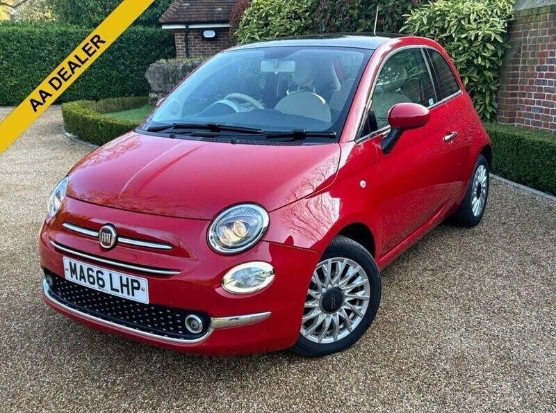 Red Used 2016 Fiat 500 Lounge Hatchback | £5,995 (Fair price) - Image 1/3