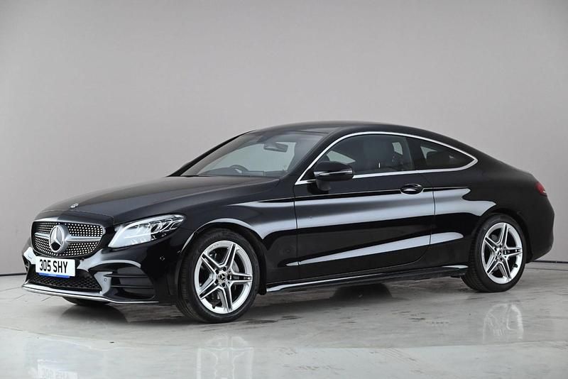 Used Mercedes C200 AMG line 2018 Black Coupe