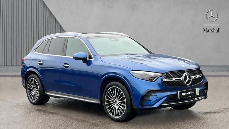 Spectral blue metallic Used 2023 Mercedes GLC300 AMG Line Premium Plus | £45,999 (Fair price) - Image 1/4