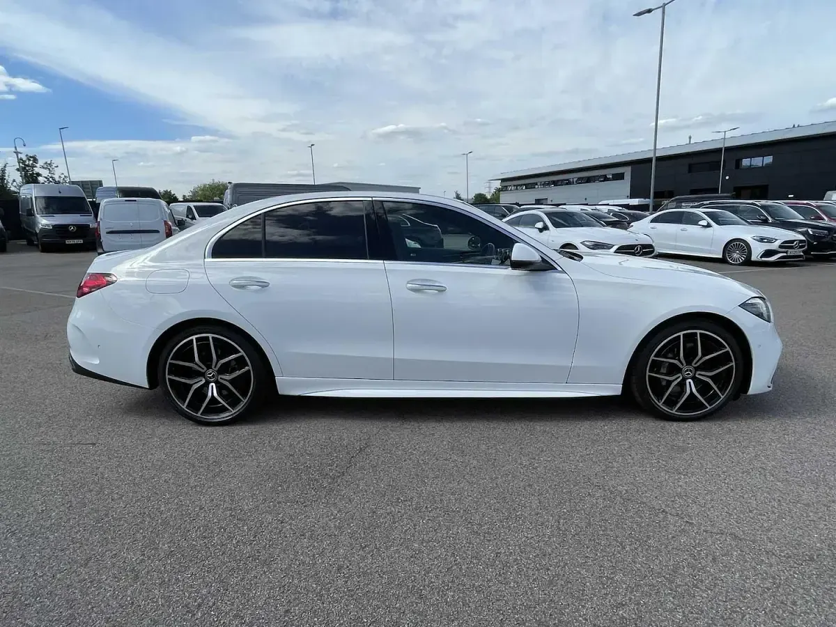 Used Mercedes C300e AMG line 2023 White Sedan