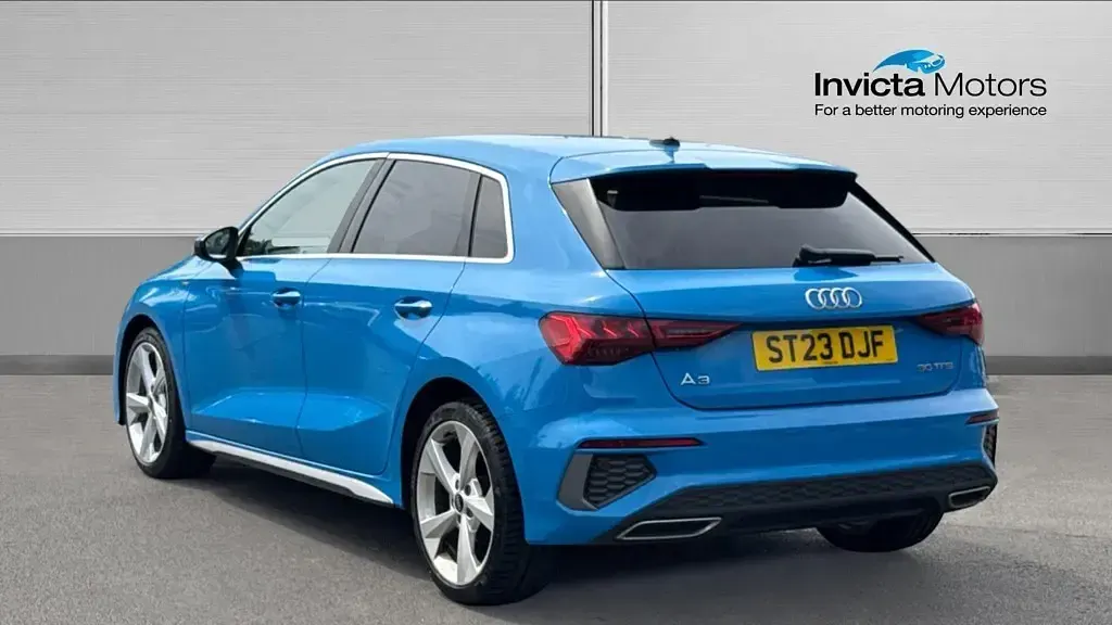 Used Audi A3 S-Line 110 HP (80 kW) 2023 Blue Sedan