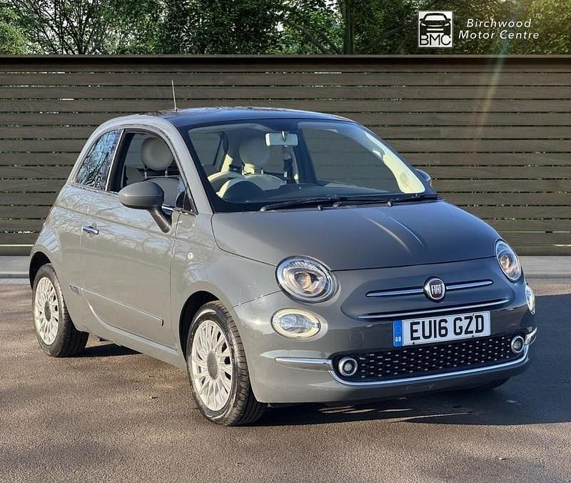 Grey Used 2016 Fiat 500 Lounge Hatchback | £6,495 (Fair price) - Image 1/4