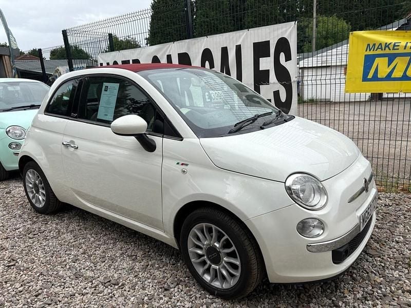 White Used 2013 Fiat 500 Lounge Cabriolet | £3,995 (Fair price) - Image 1/4