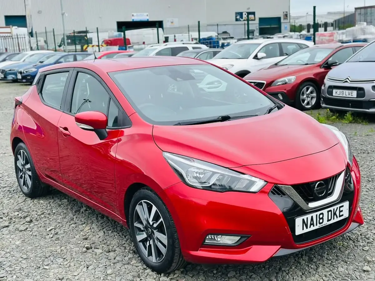 Used Nissan Micra Acenta 71 HP (52 kW) 2018 Red Hatchback
