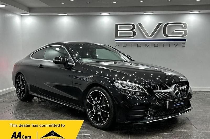 Black Used 2020 Mercedes C200 AMG line Coupe | £18,994 (Good price) - Image 1/1