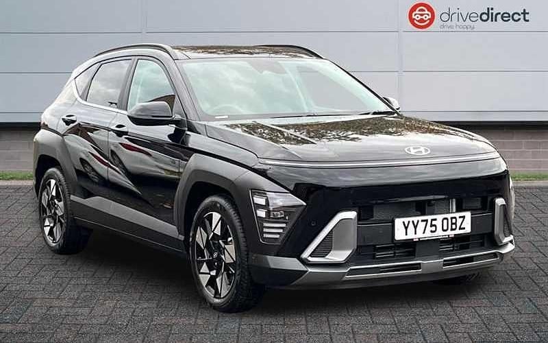 Pearl abyss black New 2025 Hyundai Kona Ultimate SUV | £25,999 (Super price) - Image 1/4