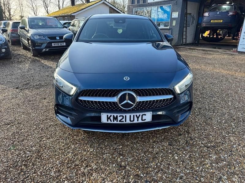 Used Mercedes A180 AMG line 116 HP (85 kW) 2021 Blue Hatchback