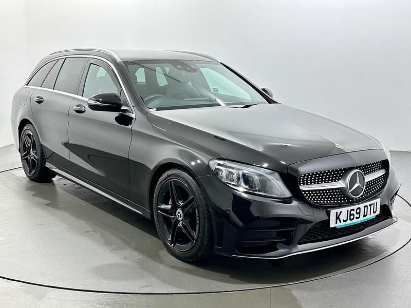 Used Mercedes C220 AMG line 194 HP (142 kW) 2020 Black Estate