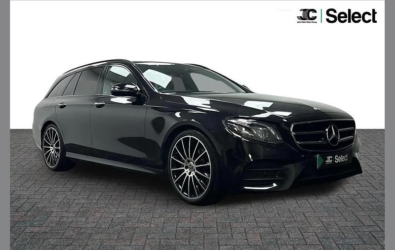 Used Mercedes E220 AMG line 191 HP (140 kW) 2019 Black Estate
