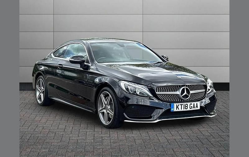 Used Mercedes C220 AMG line 170 HP (125 kW) 2018 Black Coupe