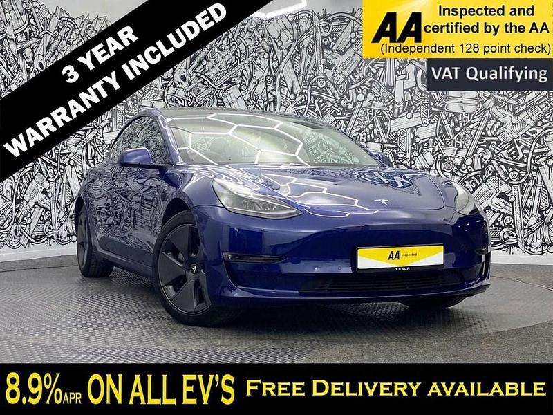 Blue Used 2021 Tesla Model 3 Long Range AWD Sedan | £19,395 (Fair price) - Image 1/2