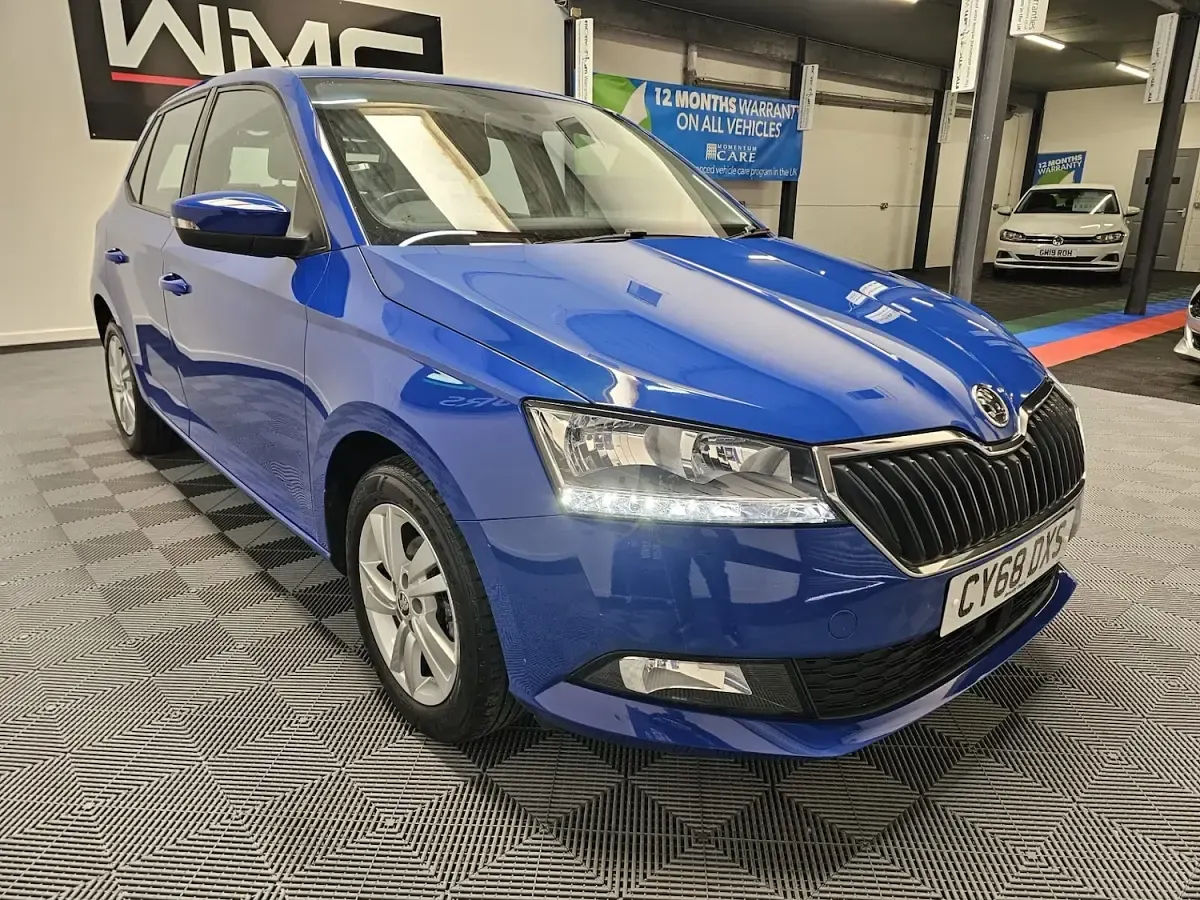 Used Skoda Fabia SE 75 HP (55 kW) 2018 Blue Hatchback