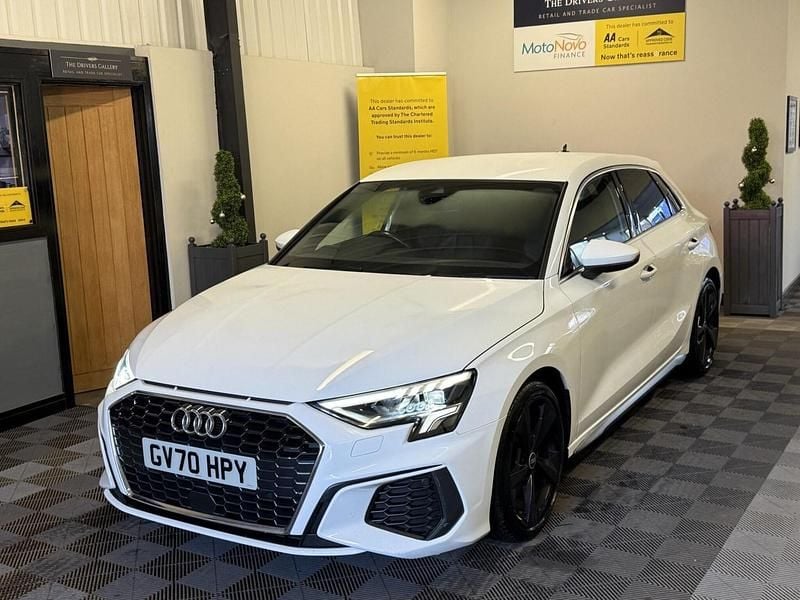 Used Audi A3 Sportback S-Line 110 HP (80 kW) 2021 White Hatchback