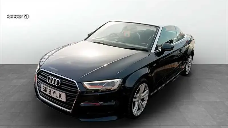 Used Audi A3 Cabriolet S-Line 110 HP (80 kW) 2018 Blue Cabriolet