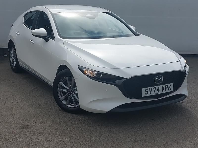 White Used 2024 Mazda 3 Center-Line Hatchback | £19,998 (Fair price) - Image 1/4