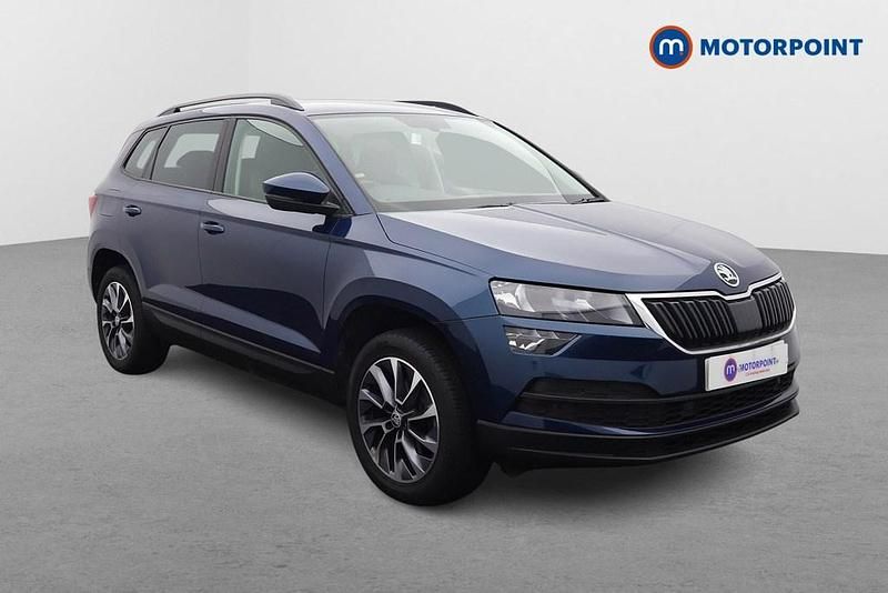 Blue Used 2021 Skoda Karoq SE Drive SUV | £15,249 (Fair price) - Image 1/4