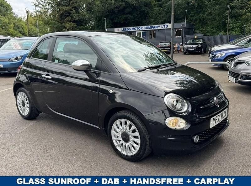 Black Used 2021 Fiat 500 Lounge Hatchback | £8,295 (Good price) - Image 1/4