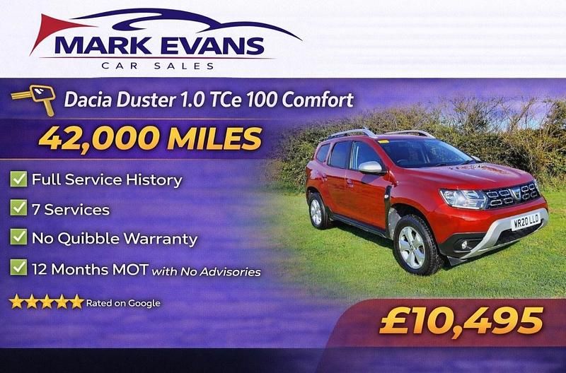 Red Used 2020 Dacia Duster Comfort Hatchback | £10,495 (Fair price) - Image 1/4