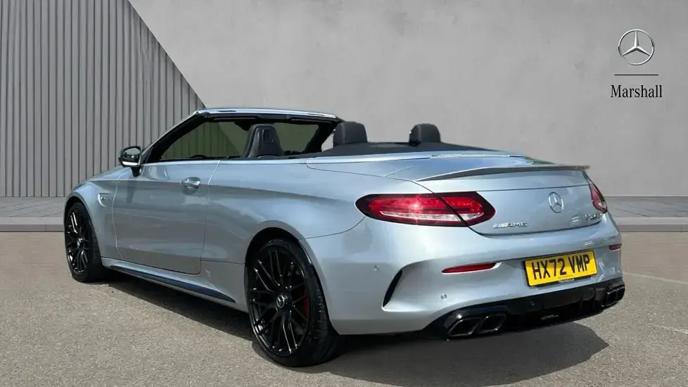 Used Mercedes C63S AMG Premium Plus 510 HP (375 kW) 2022 Hightech silver metallic Cabriolet