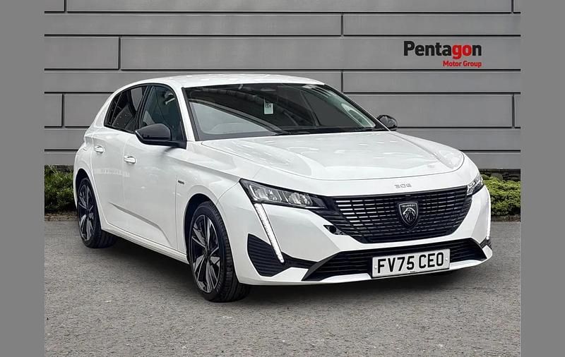 White New 2025 Peugeot 308 Allure Hatchback | £25,995 (Super price) - Image 1/4