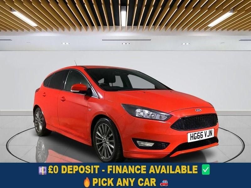 Red Used 2017 Ford Focus ST-Line Hatchback | £5,349 (Good price) - Image 1/4