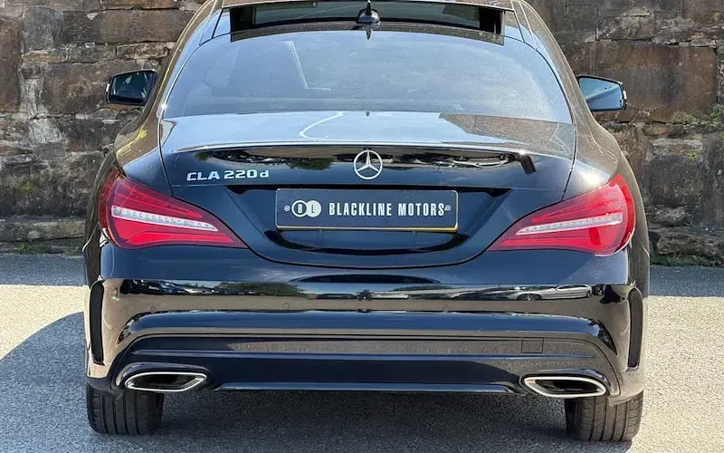 Used Mercedes CLA220 AMG line 170 HP (125 kW) 2018 Black Coupe