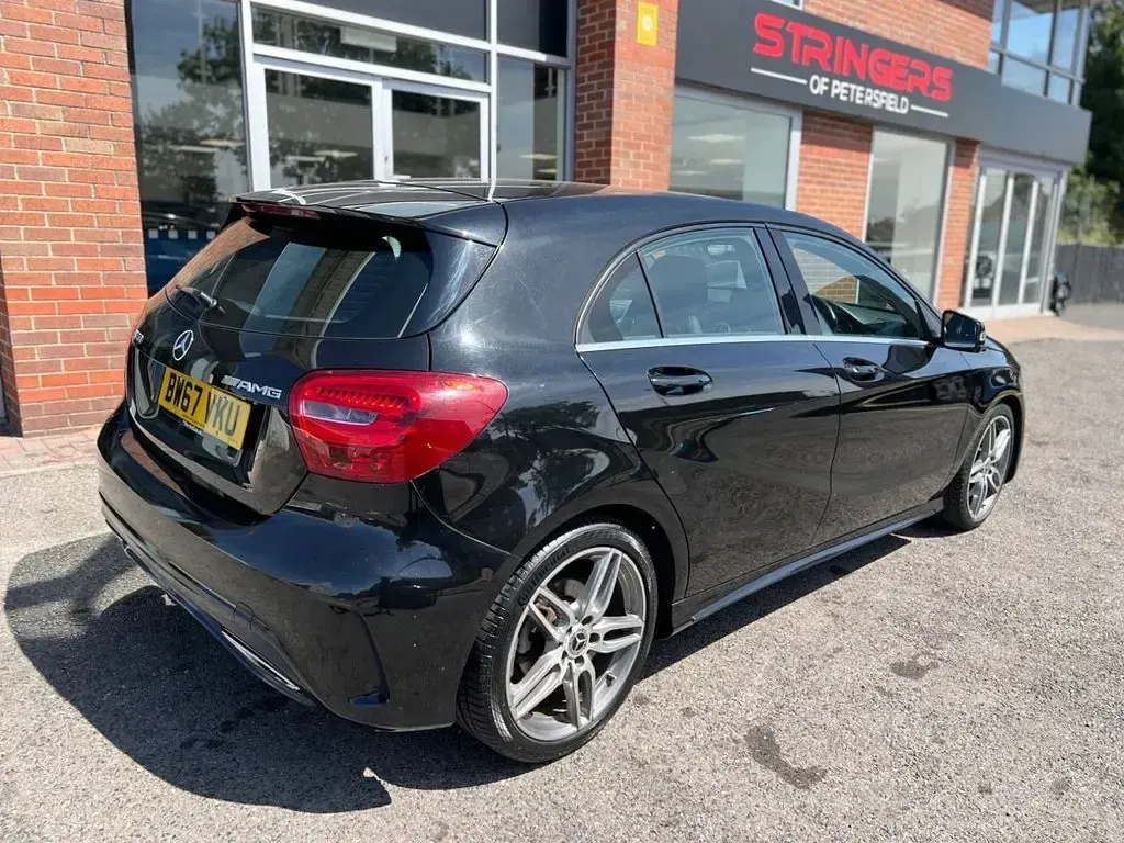 Used Mercedes A160 AMG line 102 HP (75 kW) 2018 Black Hatchback