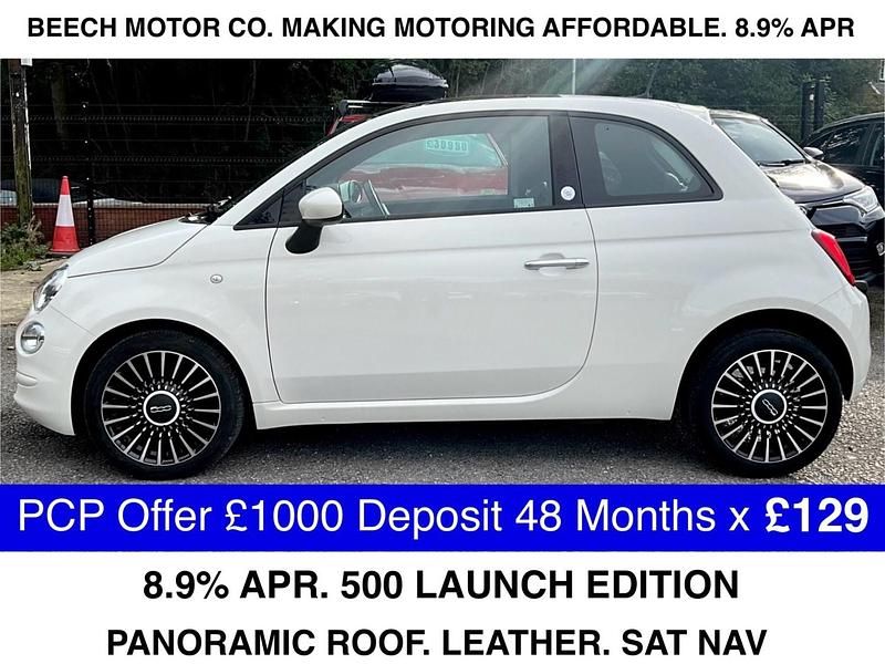 White Used 2020 Fiat 500 Launch Edition Hatchback | £8,990 (Good price) - Image 1/3