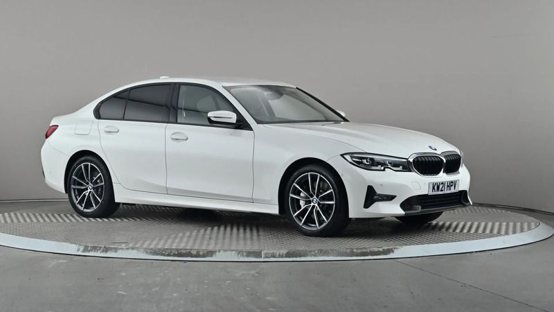 White Used 2021 BMW 330e Sport Line Sedan | £23,798 (Expensive) - Image 1/4