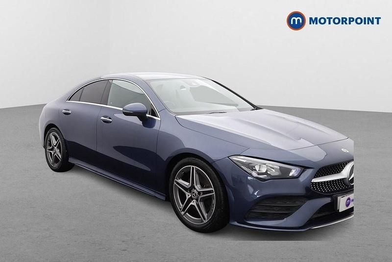 Blue Used 2021 Mercedes CLA200 AMG Line Premium Coupe | £23,799 (Fair price) - Image 1/4