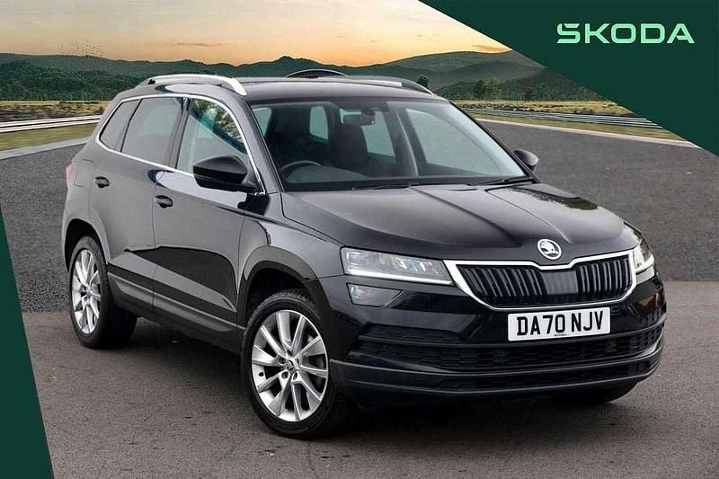 Black magic pearl effect Used 2020 Skoda Karoq SE L SUV | £15,495 (Fair price) - Image 1/4