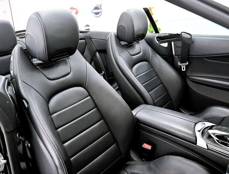 Used Mercedes C250 AMG line 204 HP (150 kW) 2017 Black Cabriolet