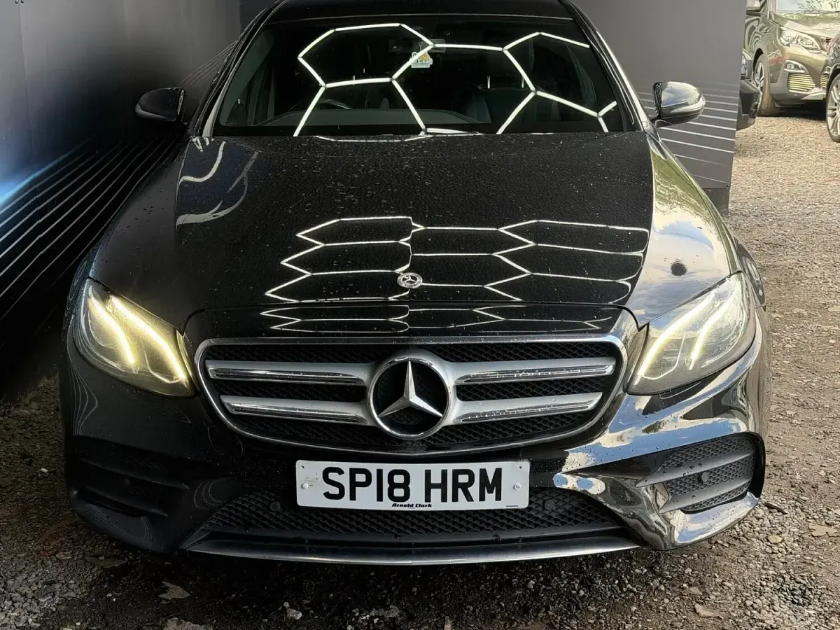 Used Mercedes E220 AMG line 194 HP (142 kW) 2018 Black Sedan