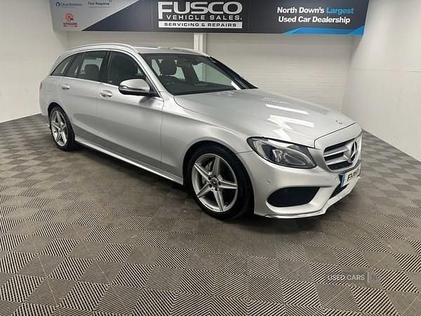 Silver Used 2017 Mercedes C220 AMG line Estate | £13,490 (Fair price) - Image 1/4