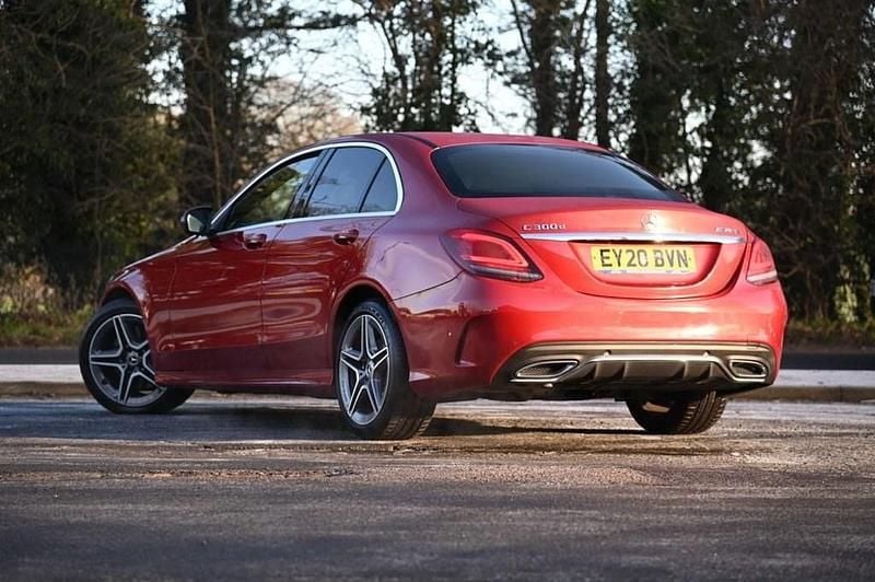 Used Mercedes C300 AMG line 245 HP (180 kW) 2020 Red Sedan