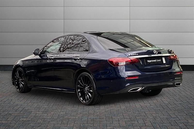 Used Mercedes E200 AMG line 200 HP (147 kW) 2023 Nautic blue Sedan