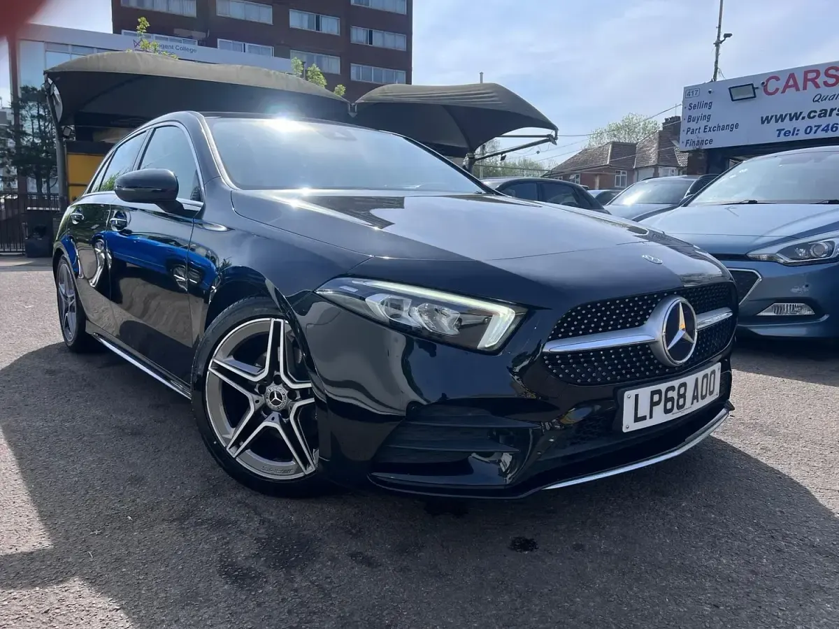 Used Mercedes A200 AMG line 2018 Black Hatchback