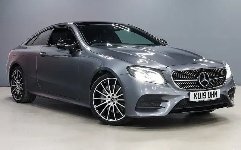 Used Mercedes E350 AMG line 313 HP (230 kW) 2019 Grey Coupe