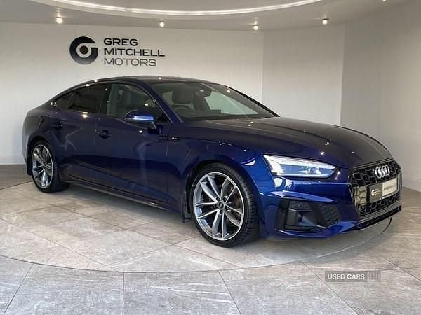 Blue Used 2021 Audi A5 S-Line Hatchback | £22,995 (Fair price) - Image 1/4
