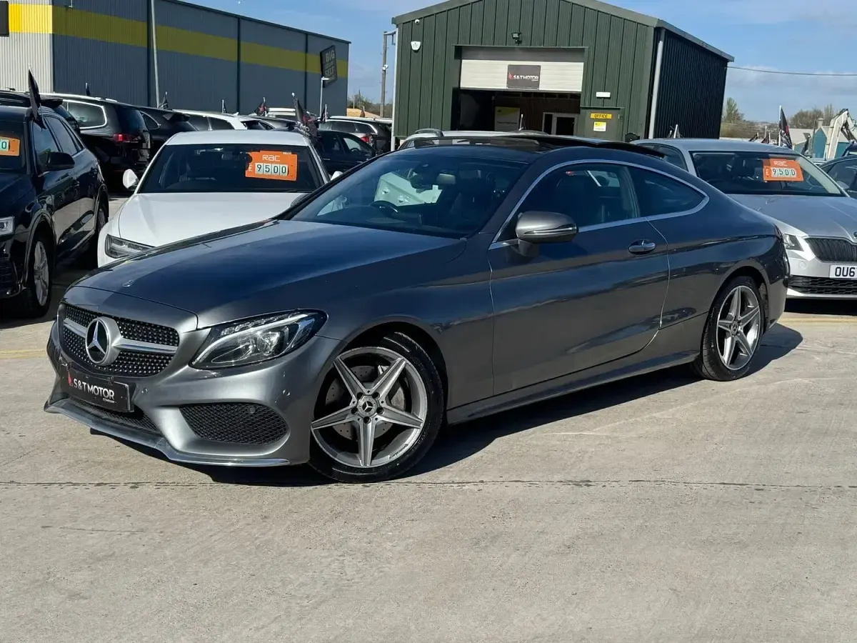 Used Mercedes C220 AMG Line Premium 170 HP (125 kW) 2015 Grey Coupe