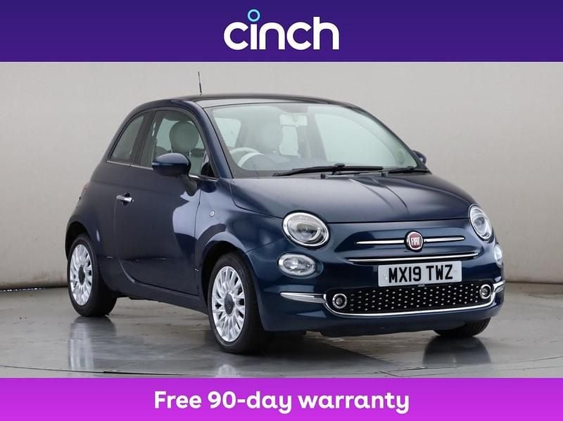 Blue Used 2019 Fiat 500 Lounge Hatchback | £7,349 (Expensive) - Image 1/3
