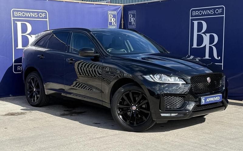 Black Used 2020 Jaguar F-Pace Chequered Flag SUV | £23,499 (Fair price) - Image 1/3