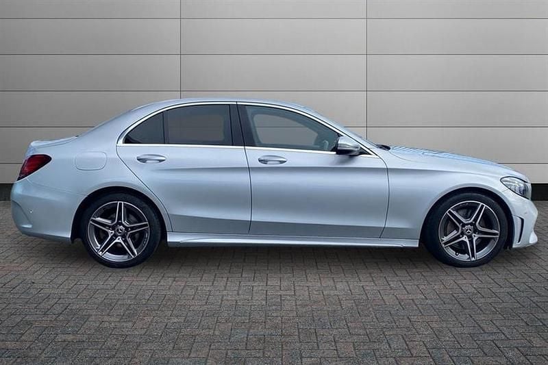Used Mercedes C300 AMG line 258 HP (189 kW) 2019 Silver Sedan