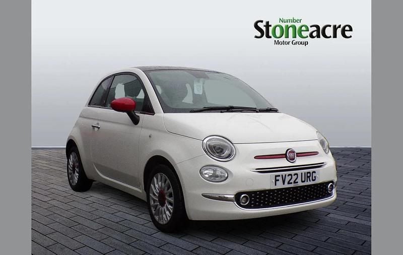 White Used 2022 Fiat 500 Red Hatchback | £10,495 (Fair price) - Image 1/4