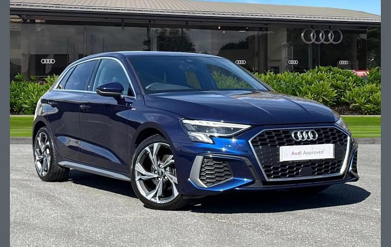Used Audi A3 S-Line 108 HP (79 kW) 2023 Blue Sedan