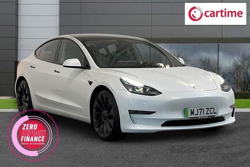 Used Tesla Model 3 Performance 461 kW (627 HP) 2021 White Sedan