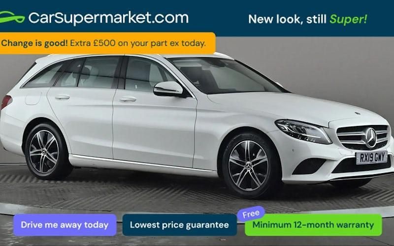 Used Mercedes C200 184 HP (135 kW) 2019 White Estate